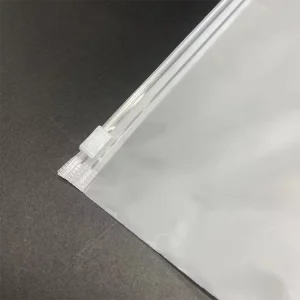 Eco Friendly Recyclable Frosted Plastic Zip Lock Bag Resealable Clothes Packaging in Stock Garment Accessories
