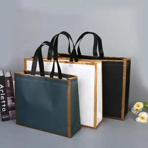 Eco Friendly Recycle Reusable Non woven Bag pp Laminated Non Woven Grocery Bag Fabric Shopping Bags for Clothing Brand Packaging
