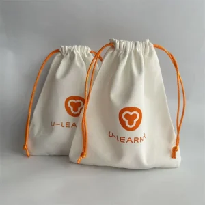 Eco Friendly Reusable Large Cotton Bag Gift Cosmetic Canvas Dust Bags with Logo