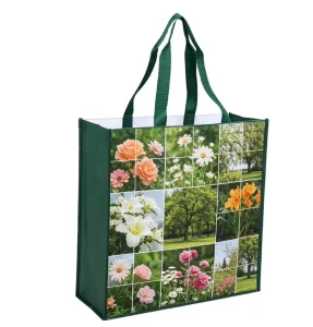 Eco Friendly Reusable Recycled PP Non Woven Shoulder Tote Bags with Custom Intaglio Printed Logo for Grocery Shopping