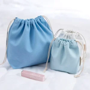 Eco Friendly Shopping Pouch Natural Linen Look Natural Cotton Drawstring Bags for Bulk Gifts Party Favors Soap Sacks