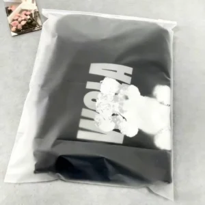 Eco Friendly Zipper Resealable Clothes Packaging Frosted Plastic Ziplock Bag