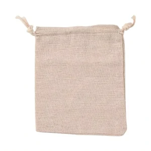 Eco Muslin Cotton Linen Gift Packaging Pouch Customized Organic Cotton Drawstring Bag