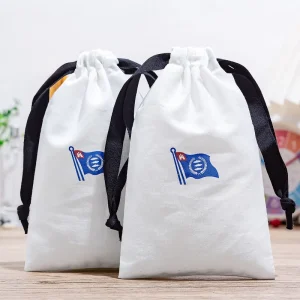 Eco Natural Canvas Drawstring Bag Recyclable Cotton Storage Gift Packaging Pouch for Cosmetics Clothing Textile Packaging