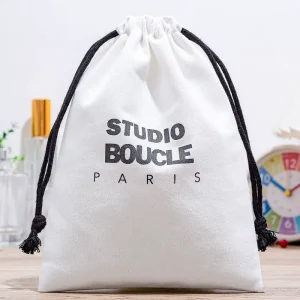 Eco Natural Canvas Drawstring Bag Recyclable Storage and Gift Packaging Pouch for Cosmetics Textile Clothing Packaging