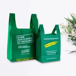 Eco Non-woven Bags Retail Supermarket Grocery Reusable Shopping Tote Bags Customs Non Woven t Shirt Bag