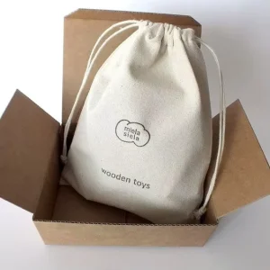 Eco Organic Cotton Drawstring Bag Muslin Linen Gift Packaging Pouch With Custom Logo