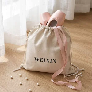 Eco friendly Cotton Gift Packaging Bag Promotional Clothing Canvas Drawstring Bag with Custom logo Printing