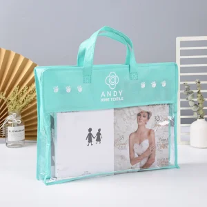 Eco friendly Non Woven Pillow Packaging Bag With Your Own Logo White Reusable Non Woven Bag for Blanket Quilt