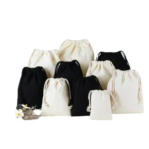 Eco friendly Packaging Fruit Gift Drawstring Cotton Bag Organic Cotton Packaging Clothing Shoes Shopping Dust Bag