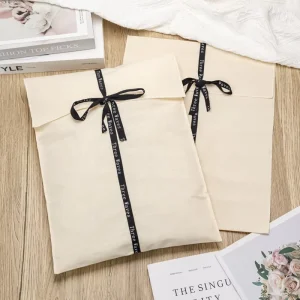Eco-friendly Recyclable Cotton Linen Envelope Cloth Packaging Dust-Proof Handbag Gift Jewelry Bag