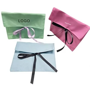 Envelope Cotton Cloth Bag Double-Layer Thickened Jewelry Makeup Outdoor Storage 15x20cm Printable Logo Gift Packaging