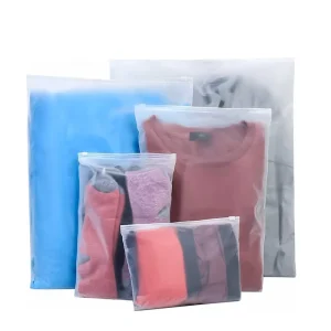 Factory Compostable Clear Clothes Zipper Bags Biodegradable T shirt Clothing Bags Underwear Packaging
