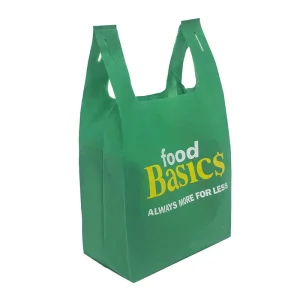 Factory Custom logo Eco Friendly High Quality Reusable Supermarket Shopping Bag Non Woven t Shirt Bag