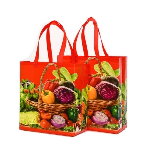 Factory Directly Sale Reusable Laminated Non Woven Bag With Handle Waterproof for Promotion Gift Supermarket Grocery Clothing