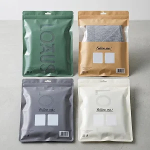 Factory Laminated Resealable Ziplock Bag Fashion Apparel Pouch Composite Garment Bag Zipper Package