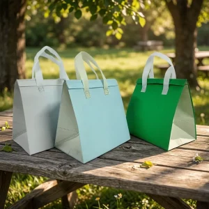 Factory Sale Insulated Recyclable Eco Friendly Aluminum Foil Laminated Non Woven Lunch Cooler Bag Self Adhesive