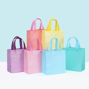Factory Solid Color Gift Halloween Candy Bags Foldable Non Woven Shopping Bags for Party Packaging Birthday Wedding