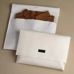 Factory White Dustproof Folding Garment Bags Custom Printed Logo Pure Cotton Packaging Bag