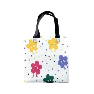 Floral Recyclable Fashion Trendy Plain Heavy Duty Large Capacity Custom Logo Printed Non Woven Handbag for Grocery Storage