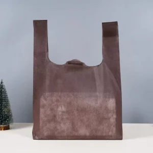 Foldable PP Non Woven T Shirt Style Bags with W Bottom Custom Printed Handle Gift Packaging