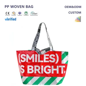 Foldable Reusable Non Woven Bag PP Woven Bag Custom Cloth pp Non Woven Shopping Bag Printing Grocery with logo
