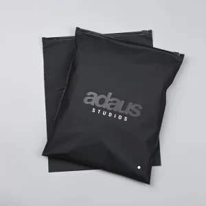 Free Sample Custom Printing Resealable Self Zip Lock Cloth Packaging Plastic Black Matte Frosted Slider Zipper Bag With Own Logo
