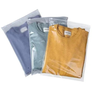 Frosted Garment Ziplock Bag T shirt Clothes Packaging Bag Custom Logo Plastic Slider Frosted Zip Lock Zipper Bag for Clothing