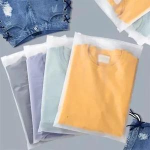 Frosted Matte Clothes Packaging Zipper Bags Plastic Shipping Sealed T shirt Underwear Storage Pouches