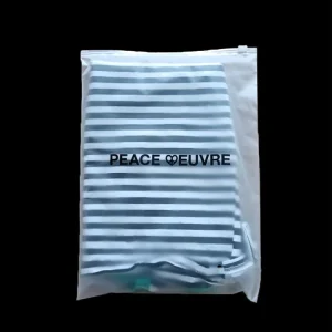 Frosted PE Durable Recyclable Clothing Ziplock Bag Plastic Zipper Garment Apparel Packaging Pouch for T shirt with Vent Hole