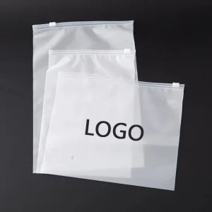 Frosted Recyclable Zipper CPE Plastic Clothing Bags Custom Packaging Bags for Socks Shoes & Fur