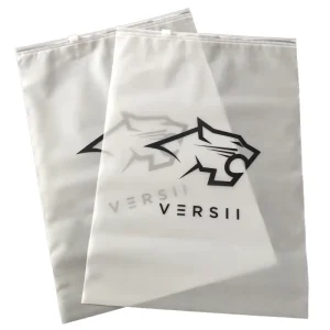 Frosted Zipper Bag for Clothing Garment Swimwear Socks Packaging EVA Tshirt Bag 100pcs MOQ
