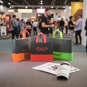 Grocery Supermarket Shopping Bags Custom Printed Non Woven Eco Friendly Packaging Foldable Laminated PP Non woven Customizable