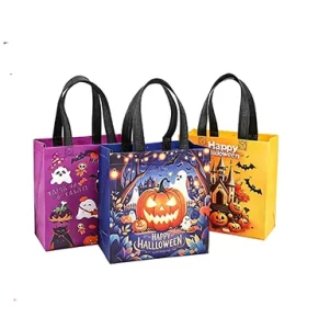 Halloween Non woven Bags with Full Color Printing Suitable for Shopping Decoration and Gift Packaging