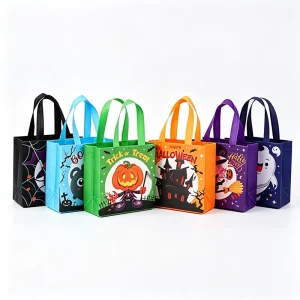 Halloween Non woven Lamination Bags Used for Packaging Clothes Shoes and Gifts for Festival and Party