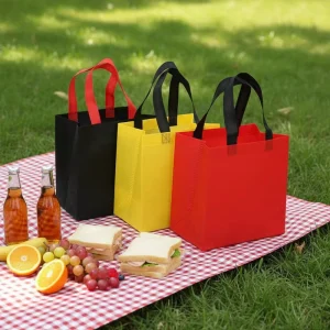 Heat Sealed Non Woven Fabric Bags Cloth Carry Shopping Bag Ultrasonic Non Woven Bags Factory Stock Fast Ship