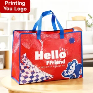 Heavy Duty Eco Friendly PP Woven Bag Customized Laminated Shopping Tote With X Stitch Handles Manufacturer