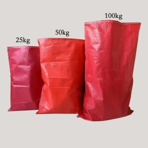 Heavy Duty Food Grade Polypropylene Sacks 25kg 50kg Custom PP Woven Rice Bag for Grain Wheat Flour Sugar Animal Feed