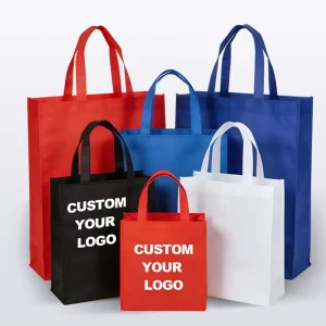 Heavy Duty Non Woven Foldable Tote Bag for Supermarket Gift Promotion Reusable Grocery Shopping Bag with Customizable Printing