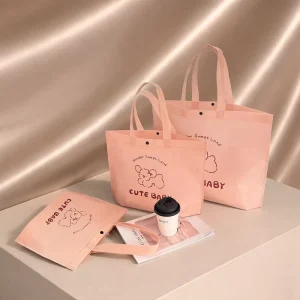 Heavy Duty Waterproof Nonwoven Fabric Bag Promotional Gift Packaging Tote Luxury Large Capacity Grocery Bag with Custom Printing