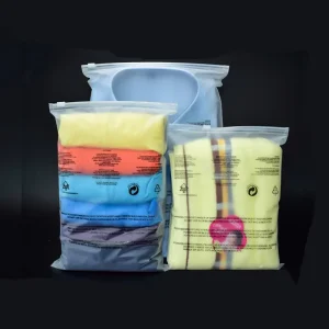 High Clear Transparent PE Garment Poly Ziplock Bag With Zipper for Retail Apparel Packaging