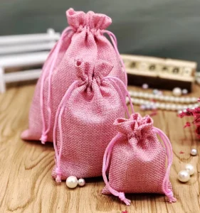 High-Grade Linen Drawstring Bag Large 13*18″ Textile Packaging for Jewelry Gift and Hemp Storage Small Cloth Bag