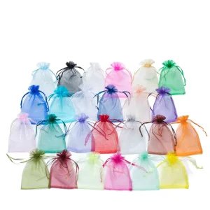 High Quality Colorful Drawstring Organza Pouches for Jewelry Candy & Gifts Low MOQ Price Textile Packaging