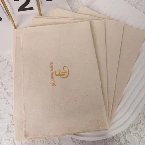 High Quality Cotton Fabric Cloth Packaging Pouch Muslin Pouch Envelope Style Cotton Envelope Bag for Clothing