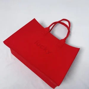 High Quality Fashion Felt Tote Bag Gift Bag Recyclable Business Shopping Textile Packaging Felt Bag