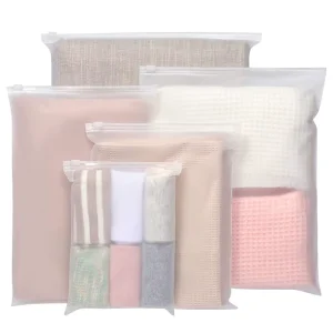 High Quality Frosted Clothing Zipper Packaging Bag Suitable for T shirt Frosted Zipper Clothing Packaging Bag