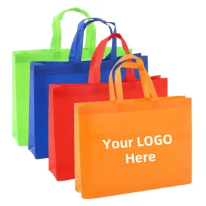 High Quality Handle Bag Laminated Non Woven Fabric With Custom Logo Reusable For Shopping Grocery Shoes Packaging