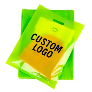 High Strength Waterproof Thick Material Custom Printed Die Cut Plastic Shopping Bag For High End Retail Commercial Promotion