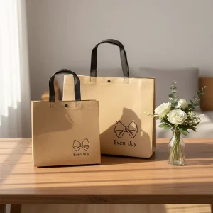High end Clothing Store Non woven Fabric Tote Bag Clothing Packaging Bag Webbing Large capacity Shopping Bag Custom Packing