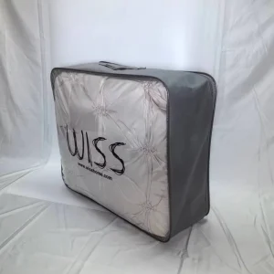 Home Textile Packaging Bedding Pillow Sheet Transparent PVC Zipper Storage Bag With Handle